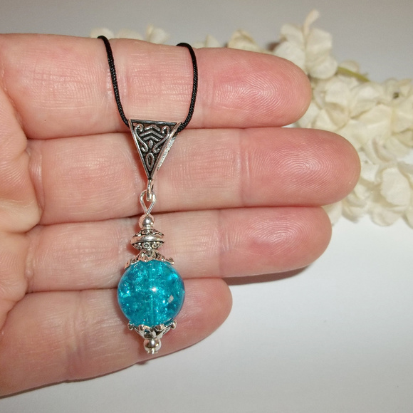 Turquoise Blue Necklace Adjustable Length NWT 5010 - Picture 7 of 9